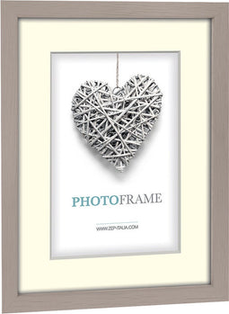 ZEP - Houten fotolijst taupe met passe-partout Regent 2 formaat 20x30 / 30x40 cm - V32342