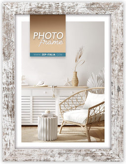 ZEP - Houten Fotolijst Vivan 6 wit/bruin voor foto formaat 13x18 - V33576