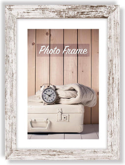 ZEP - Houten fotolijst wit/bruin Nelson 6 voor foto formaat 30x40 - V21346
