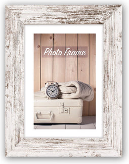 ZEP - Houten fotolijst wit/bruin Nelson 6 voor foto formaat 40x50 - V21546