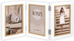 ZEP - Houten fotolijst wit/bruin Triple Ayas 3Q voor 3 foto's 10x15 - CV392