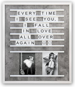 ZEP - Houten galerie / multi fotolijst / letterbord Roger inclusief letters voor 2 foto's 10x15 - LE1795