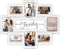 ZEP - Houten Multi Fotolijst Chieri wit met metalen tekst Family voor foto's 4x 10x15 en 4x 13x18 (afmeting 68x56 cm) - UT888