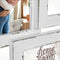 ZEP - Houten Multi Fotolijst Chieri wit met metalen tekst Family voor foto's 4x 10x15 en 4x 13x18 (afmeting 68x56 cm) - UT888