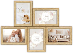 ZEP - Houten Multi Fotolijst Costanza Bruin voor foto formaat 5x 10x15 cm (47x35 cm) - DA455