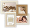 ZEP - Houten multi Fotolijst Desio in bruin en wit voor 4 foto's 2x 10x15, 1x 10x10 en 1x 13x18 cm (afmeting 37 x 34,5 cm) - ZD843