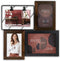 ZEP - Houten multi Fotolijst Ercolano in zwart metaal en bruin voor 3 foto's 10x15 en 1 foto 13x18 cm (afmeting 35 x 36 cm) - DN473