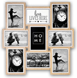 ZEP - Houten Multi Fotolijst Kimpton voor 9 foto's 10x15 (afmeting 45x45 cm) - TJ469