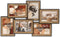 ZEP - Houten Multi Fotolijst Lubecca Zwart / Bruin voor foto formaat 6x 10x15 cm (52x32 cm) - DA266