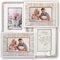 ZEP - Houten Multi Fotolijst Molvano wit/bruin voor 4 foto's 10x15 (afmeting 35x35 cm) - WW435