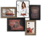 ZEP - Houten multi Fotolijst Nocera in zwart metaal en bruin voor 4 foto's 10x15 en 1 foto 13x18 cm (afmeting 45 x 40 cm) - DN562