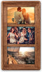 ZEP - Houten Multi fotolijst Rhone bruin voor 3 foto's formaat 10x15 (afmeting 20 x 35,5 cm) - BM364