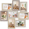 ZEP - Houten Multi Fotolijst ZARA 8Q in bruin tinten voor 8 foto's 10x15 (afmeting 47x47 cm) - VZ882