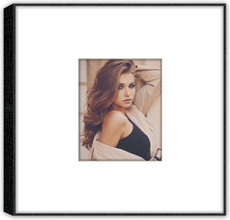 ZEP - Kunststof Fotolijst Shelby B Zwart met Passe-Partout voor foto 20x25 (48,5x48,5 cm) - BP4725