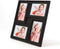 ZEP - Kunststof Multi Fotolijst Malaga Zwart voor 4 foto's 10x15 (afmeting 31x31 cm) - H032B