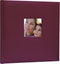 ZEP - Linnen Fotoalbum Rood met venster, 40 pagina’s wit, 24x24 cm - OU242420