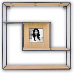 ZEP - Metalen fotolijst / wandrekje Gwen voor foto formaat 10x10 - EY1606