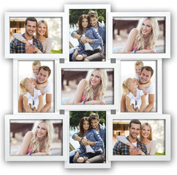 ZEP - Multi fotolijst Santander wit voor 9 foto's 13x18 (52x52cm) - XB14W