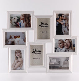 ZEP - Multi Fotolijst Tolosa Wit voor 8 foto's 10x15 afmeting 51x41 cm - XC27W