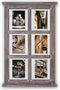ZEP - Multi Houten Transparante Fotolijst Hampton Bruin voor 6 foto's 10x15 afmeting 40x67,5 cm - TZ66B