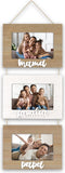 ZEP - Triple Houten Fotolijst Parents ES bruin/wit voor 3 foto's 10x15 (afmeting 20x52 cm) - T347ES