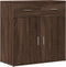vidaXL - Dressoir - 79x38x80 - cm - bewerkt - hout - bruin - eikenkleur