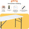 Goliving Inklapbare Tafel - Klaptafel - Weerbestendig - 122 x 60 x 74 cm - Wit