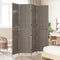 vidaXL - Kamerscherm - 4 - Panelen - Opvouwbaar - Grijs - 195x180 - cm - Poly - Rattan