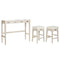 Tafel met stoelen Home ESPRIT Wit Natuurlijk 112 x 40 x 96 cm