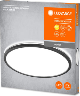 LEDVANCE ORBIS ClickDim plafondlamp 4-mm, dimbaar, zwart