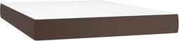 vidaXL - Pocketveringmatras - 140x200x20 - cm - kunstleer - bruin