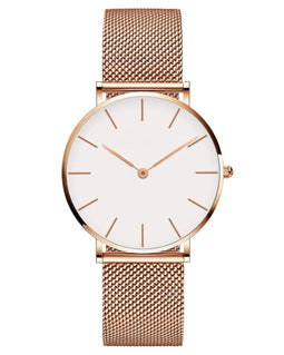 Tyme Ibiza Dames Horloge - Polshorloge - 36mm - Wit/Rosékleurig