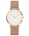 Tyme Ibiza Dames Horloge - Polshorloge - 36mm - Wit/Rosékleurig