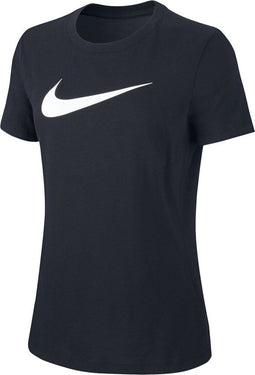 Nike Dri-FIT Crew - Sportshirt Dames - Korte mouwen - Zwart - Maat XL
