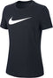 Nike Dri-FIT Crew - Sportshirt Dames - Korte mouwen - Zwart - Maat XL