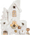 Kerstversiering DKD Home Decor Huis Besneeuwd Magnesium (38 x 21 x 45 cm) (2 Stuks)