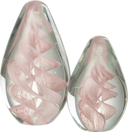 J-Line presse-papier Spiraal - glas - roze - large