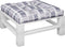 vidaXL - Palletkussen - 80x80x12 - cm - stof - ruitpatroon - grijs
