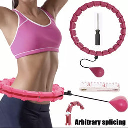 Fitness Hoelahoep - Hoepel Fitness - Gewicht Hoelahoop - Hula Hoop Fitness - Hula Hoop Gewicht - Weighted Hula Hoop - Roze