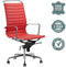 Feel Home - Hoge design bureaustoel - Echt leer - Rood