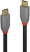 Lindy 36900 - USB-kabel USB 3.2 Gen2x2 - 20 GBit/s - Grijs Zwart 0.5 m