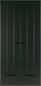 WOOOD Connect Kledingkast 2-Deurs met Lade- Grenen - Zwart - 195x94x53