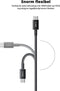 FlinQ 100W USB-C Kabel - Snellader voor Smartphone Tablet - 2 Meter Nylon - 2 stuks (2 stuks)