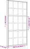 vidaXL - Schuifdeur - 102,5x205 - cm - mat - ESG-glas - en - aluminium - goudkleurig