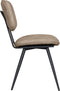 LABEL51 Liva Eetkamerstoel - Bruin - Velvet - Black Frame - Stoel - Normale eetkamerstoel