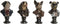 Decoratieve figuren Home ESPRIT Multicolour 10 x 7 x 16,5 cm (4 Stuks)