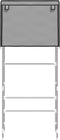 vidaXL - Opbergrek - voor - boven - wasmachine - 2-laags - 71x29,5x170,5 - cm - grijs