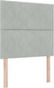 vidaXL - Hoofdbord - met - Diamantmotief - in - Lichtgrijs - 100 - cm - van - Velvet