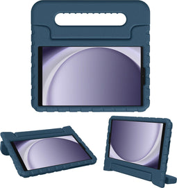imoshion Samsung Galaxy Tab A9 - Kidsproof Backcover - Schokabsorberend met handvat - Donkerblauw