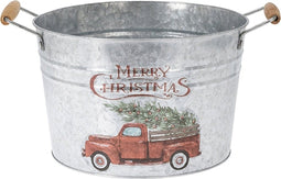 Kerst Teil Rond Metaal - 37x29 cm
